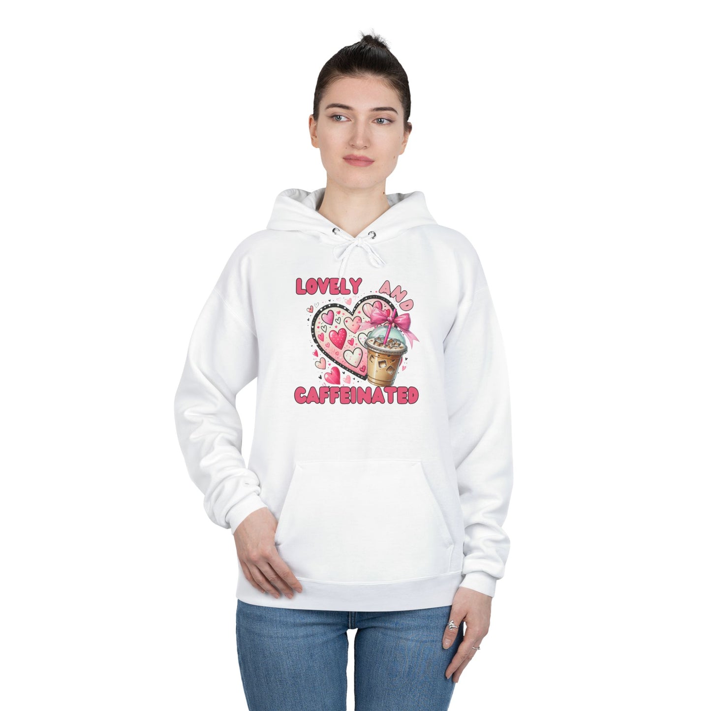 Loved and Caffeinated Valentine's Day Hoodie Sweatshirt