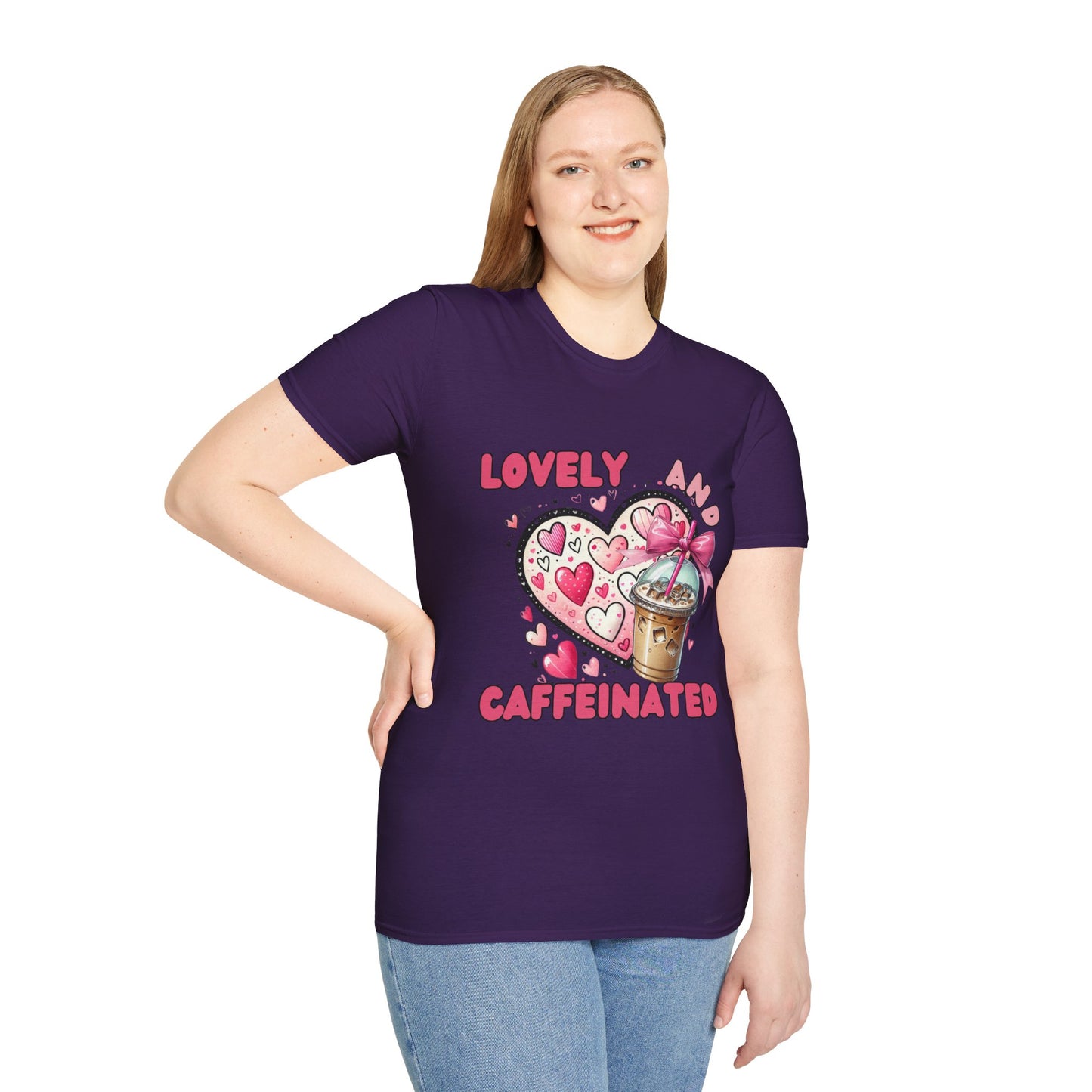 Loved and Caffeinated Valentine's Day T-Shirt