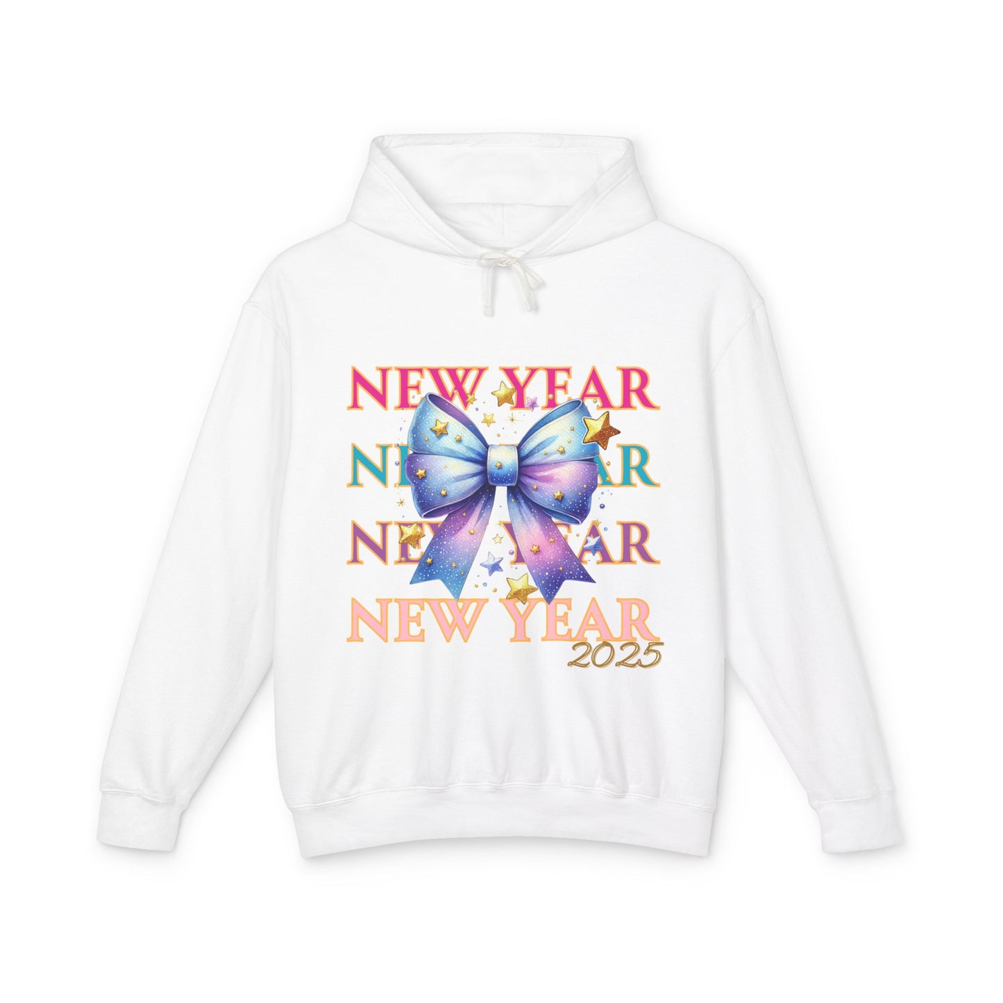 New Years 2025 Unisex Lightweight Hooded Sweatshirt