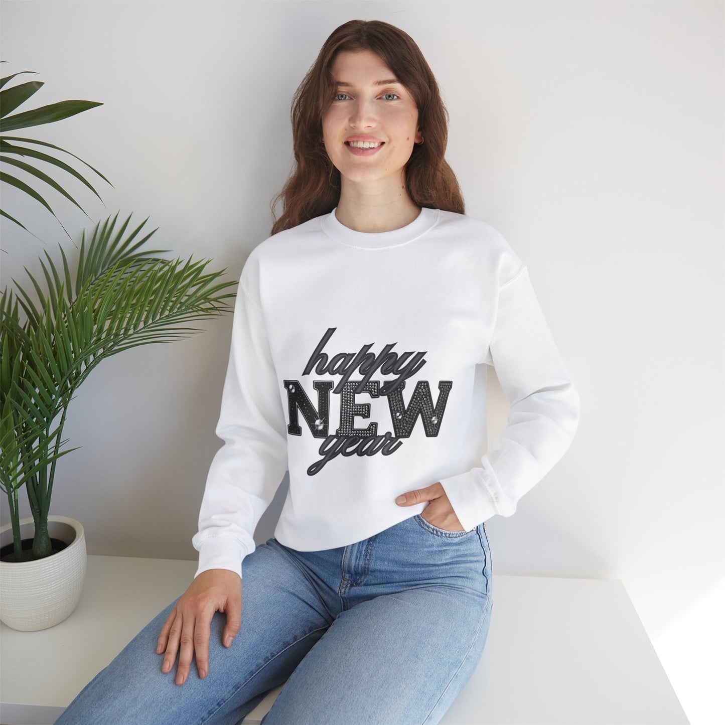 Sparkly New Year Unisex Heavy Blend™ Crewneck Sweatshirt