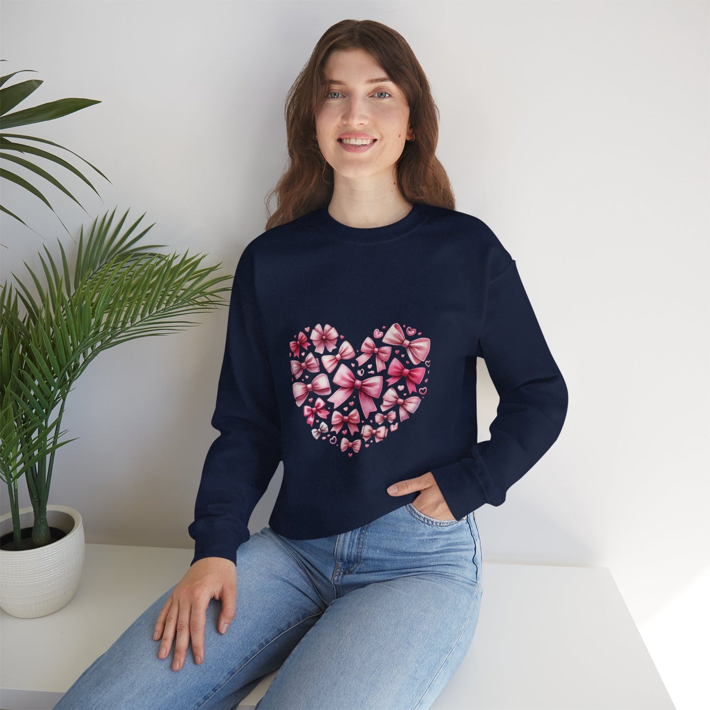 Coquette Valentine's Heart Unisex Heavy Blend™ Crewneck Sweatshirt