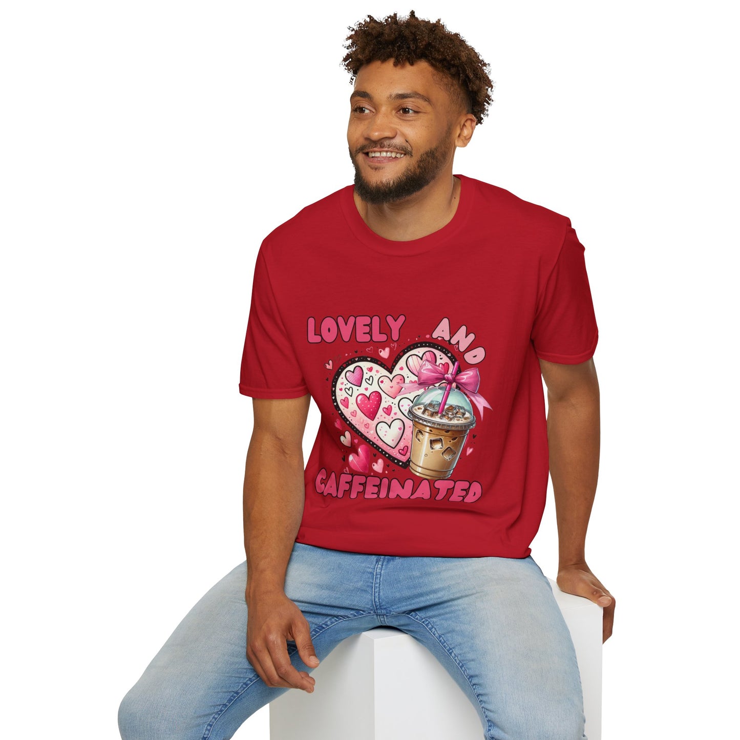 Loved and Caffeinated Valentine's Day T-Shirt