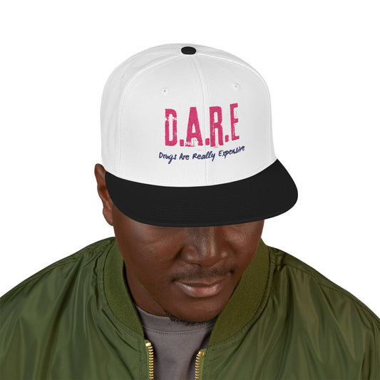Stylish Snapback Cap, D.A.R.E. Embroidered Hat for Casual Wear