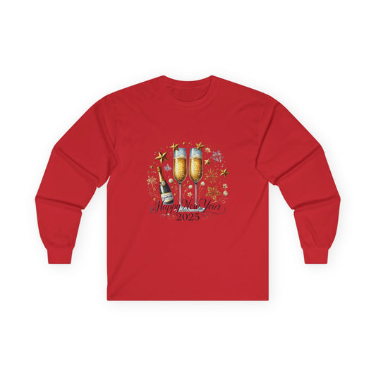 New Years 2025 Champaign Celebration  Unisex Ultra Cotton Long Sleeve Tee