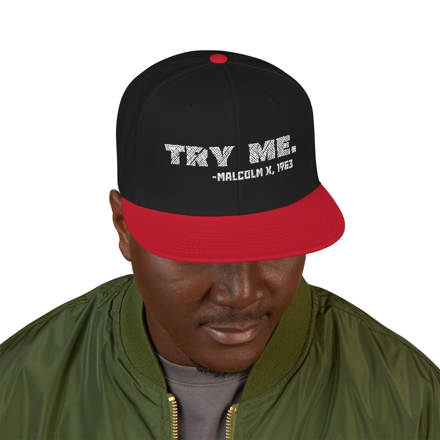 Malcolm X, 1963 History Snapback Embroidery Cap