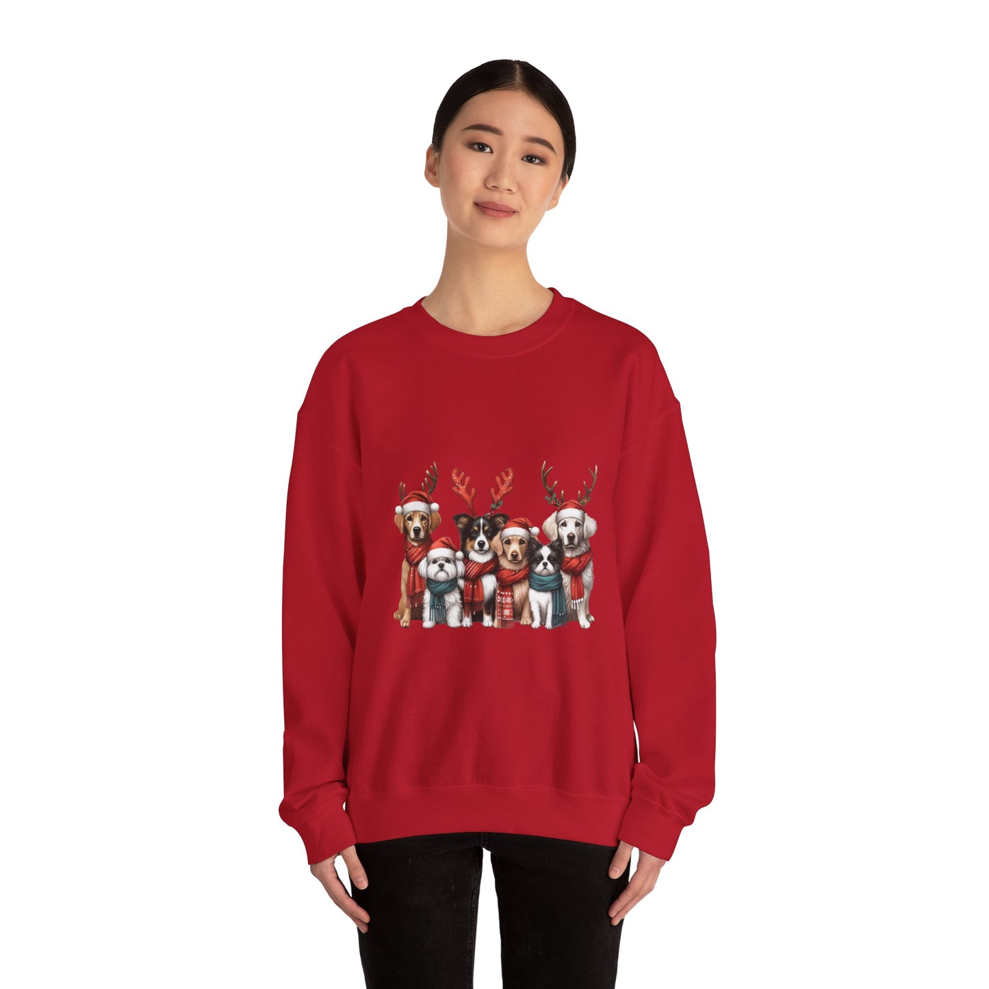 Christmas Dog Sweatshirt Unisex Crewneck