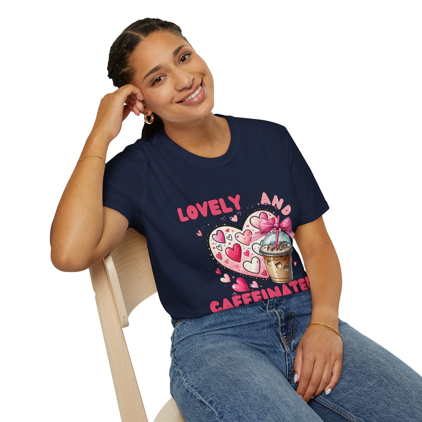 Loved and Caffeinated Valentine's Day T-Shirt