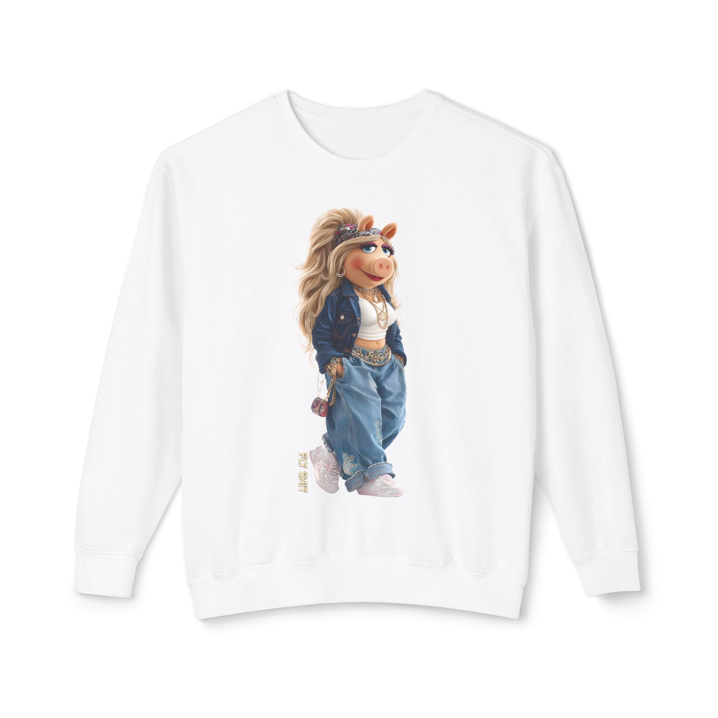 Miss Piggy "Fly Sh!t" Crewneck Sweatshirt — Urban Style