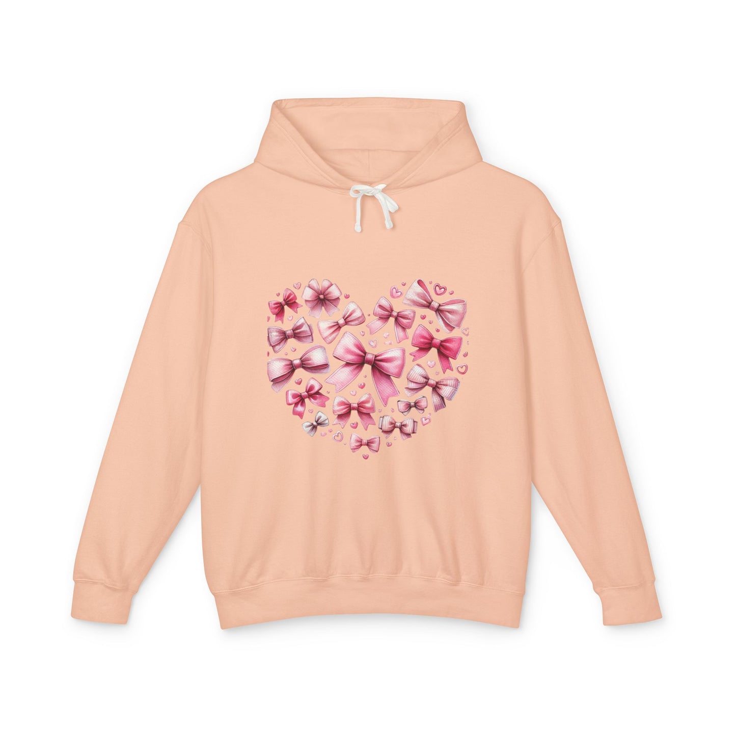 Coquette Valentine's Heart  Unisex Lightweight Hooded Sweatshirt