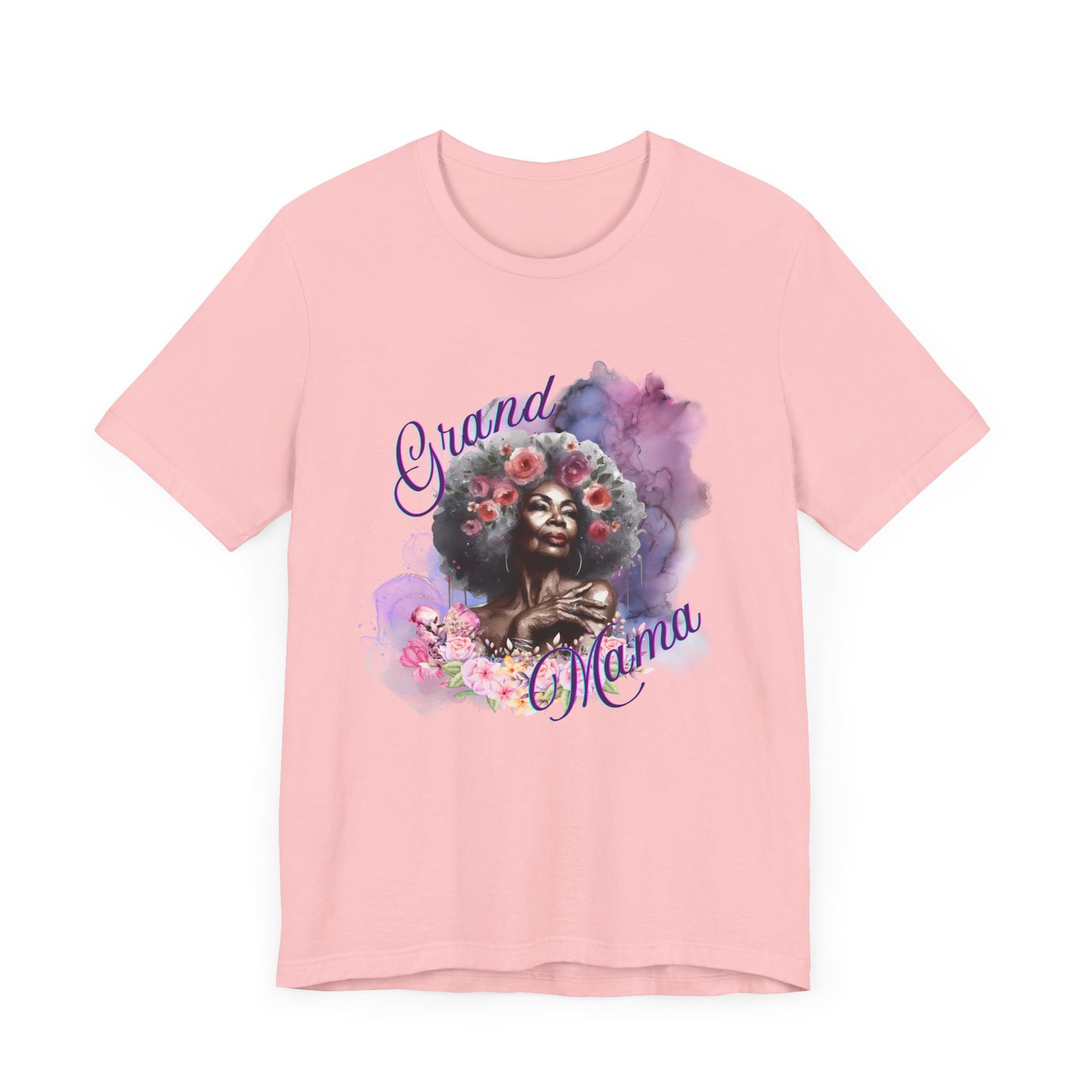 Grand Mama Floral Tee - Unisex Jersey Short Sleeve T-Shirt for Celebrating Grandmothers