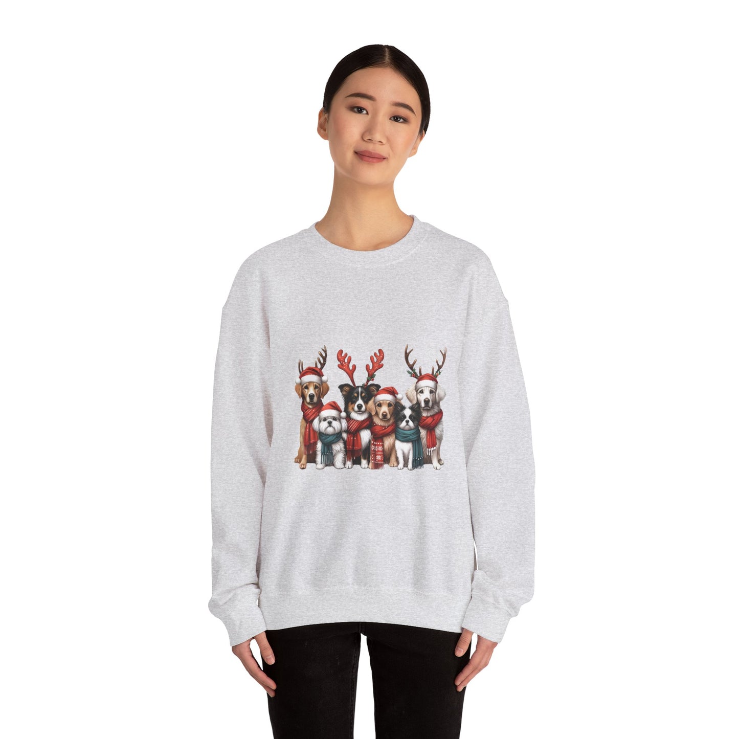 Christmas Dog Sweatshirt Unisex Crewneck