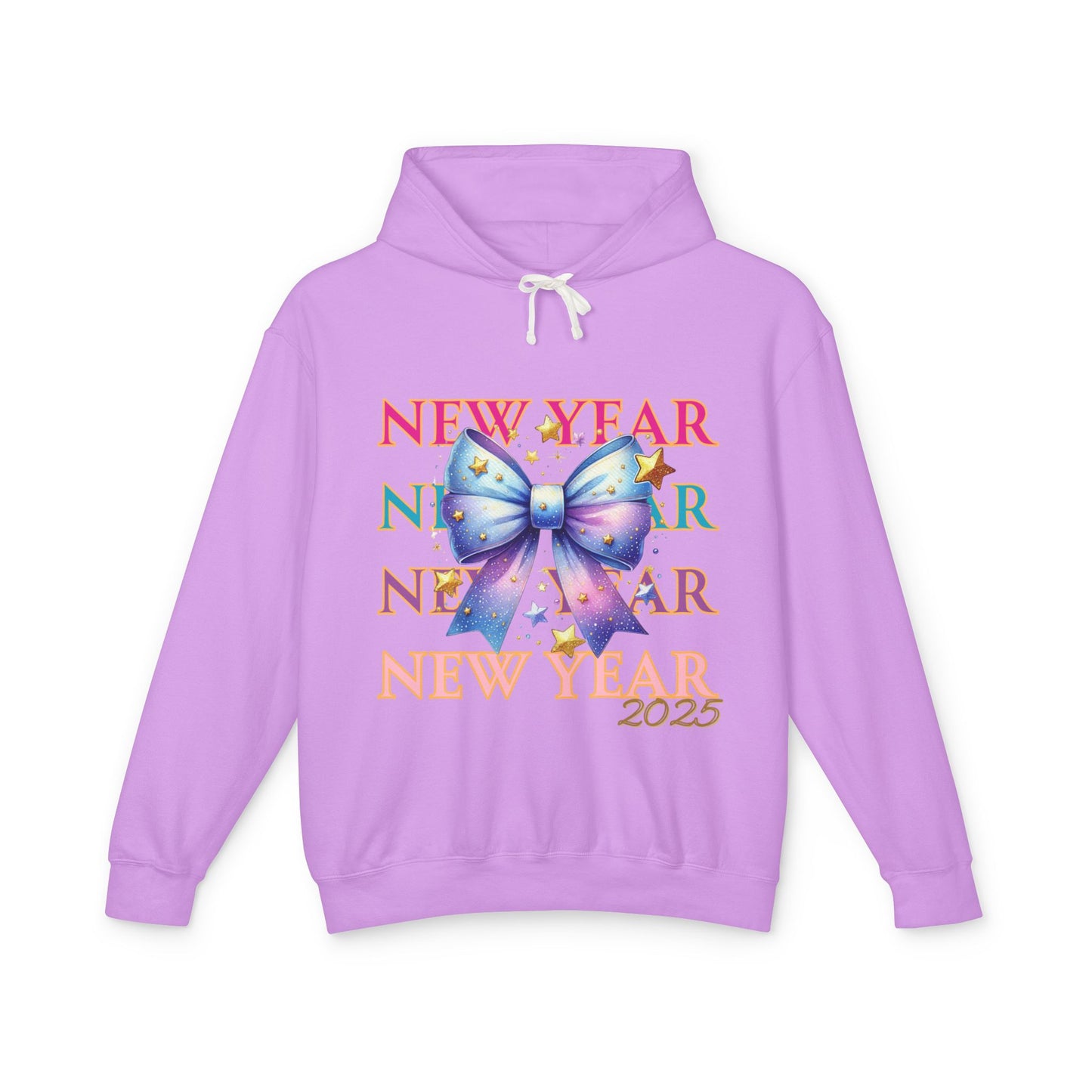 New Years 2025 Unisex Lightweight Hooded Sweatshirt