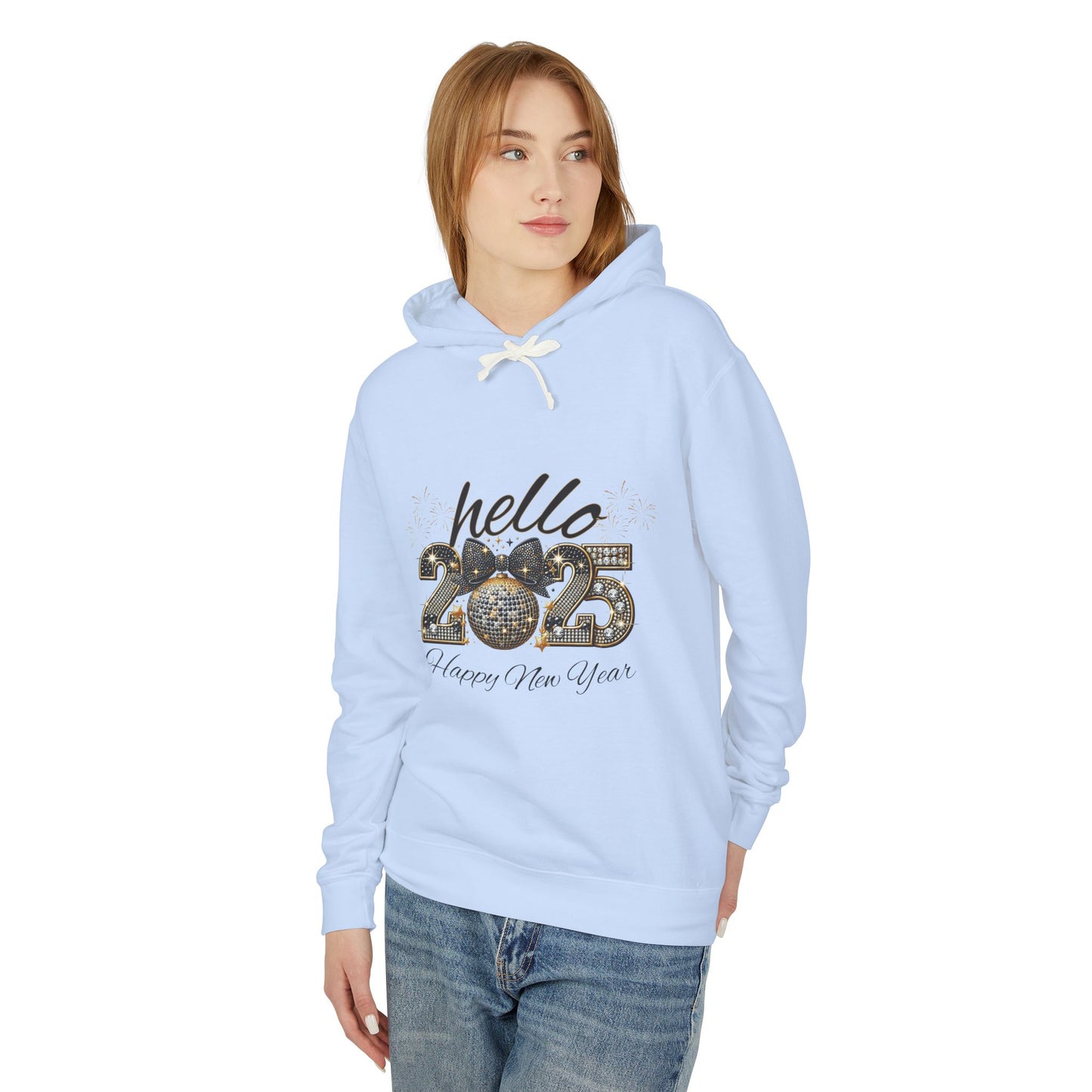 Hello 2025 Unisex Lightweight Hooded Sweatshirt