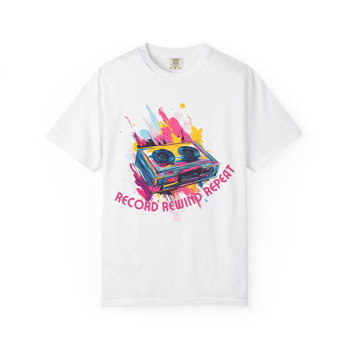 Retro Music Record Rewind Repeat T-Shirt