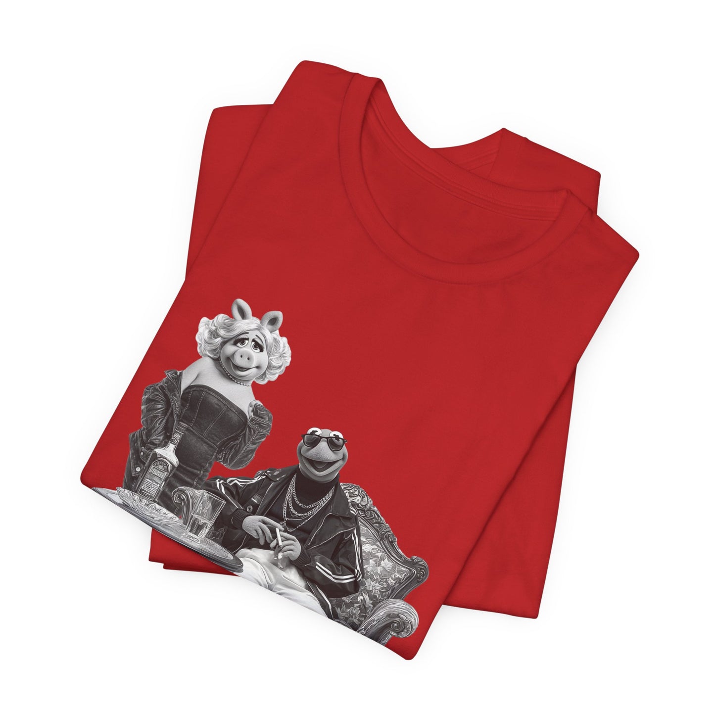 Vintage Kermit and Miss Piggy Muppet Couple  Graphic Tee