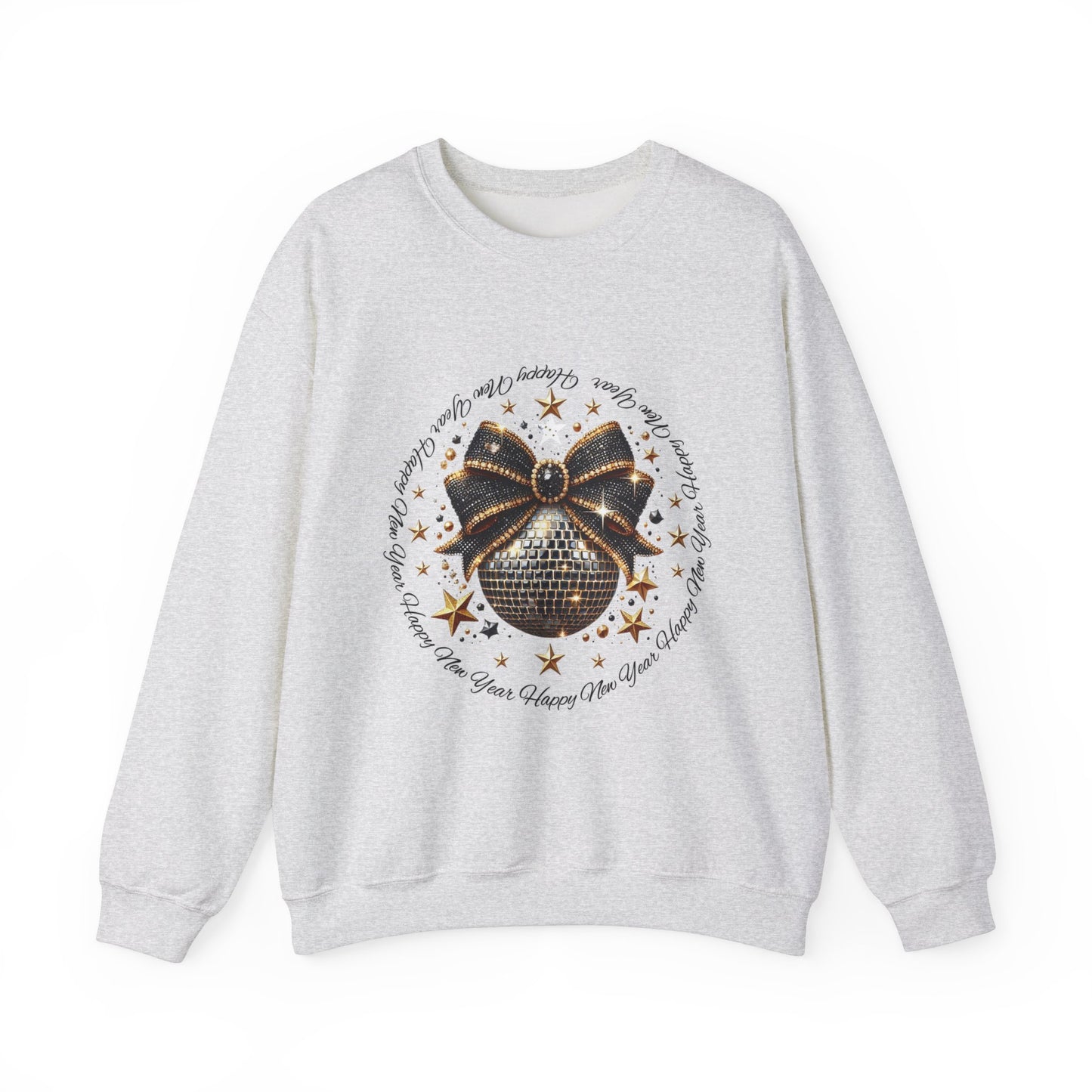 Black and Gold New Years Unisex Heavy Blend™ Crewneck Sweatshirt