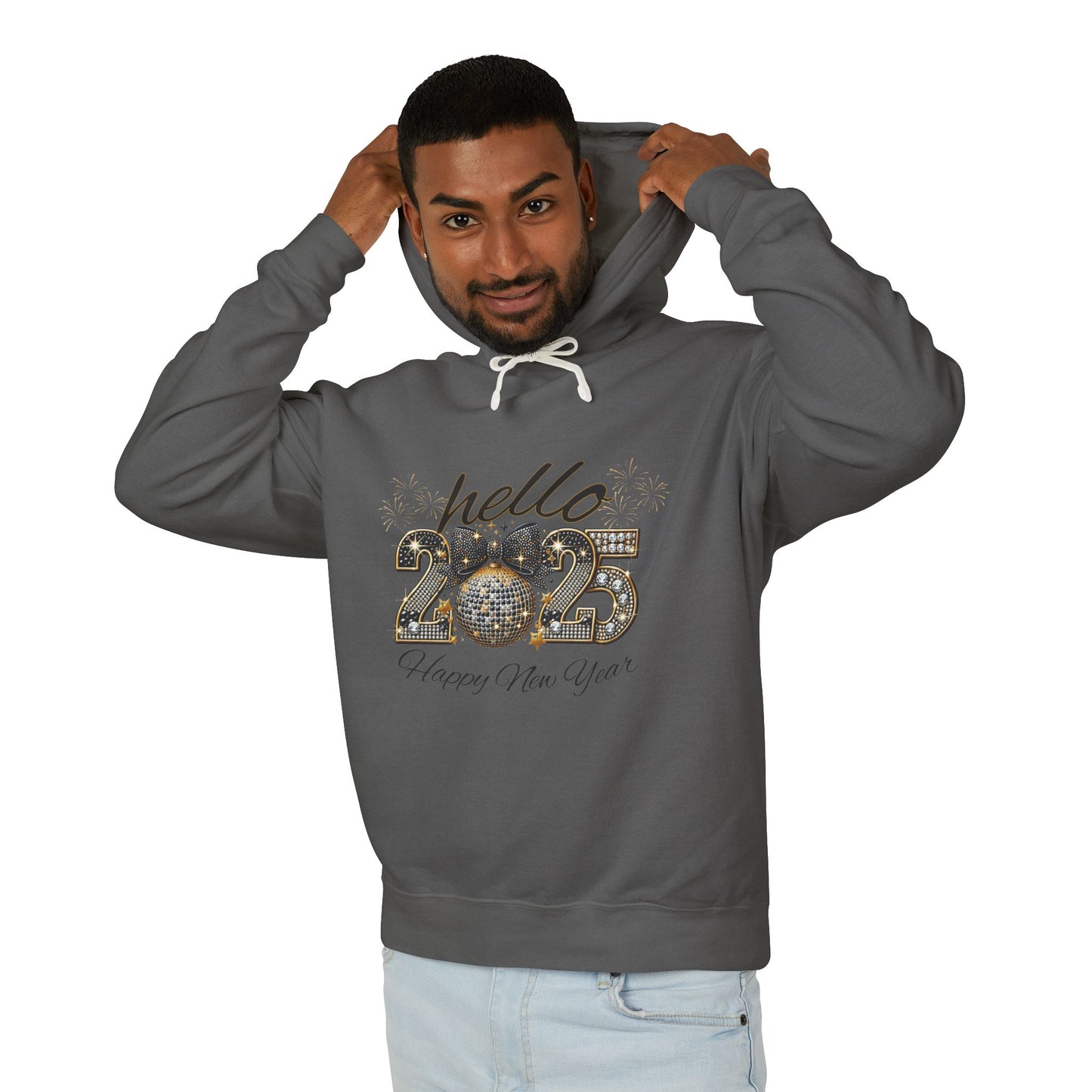 Hello 2025 Unisex Lightweight Hooded Sweatshirt