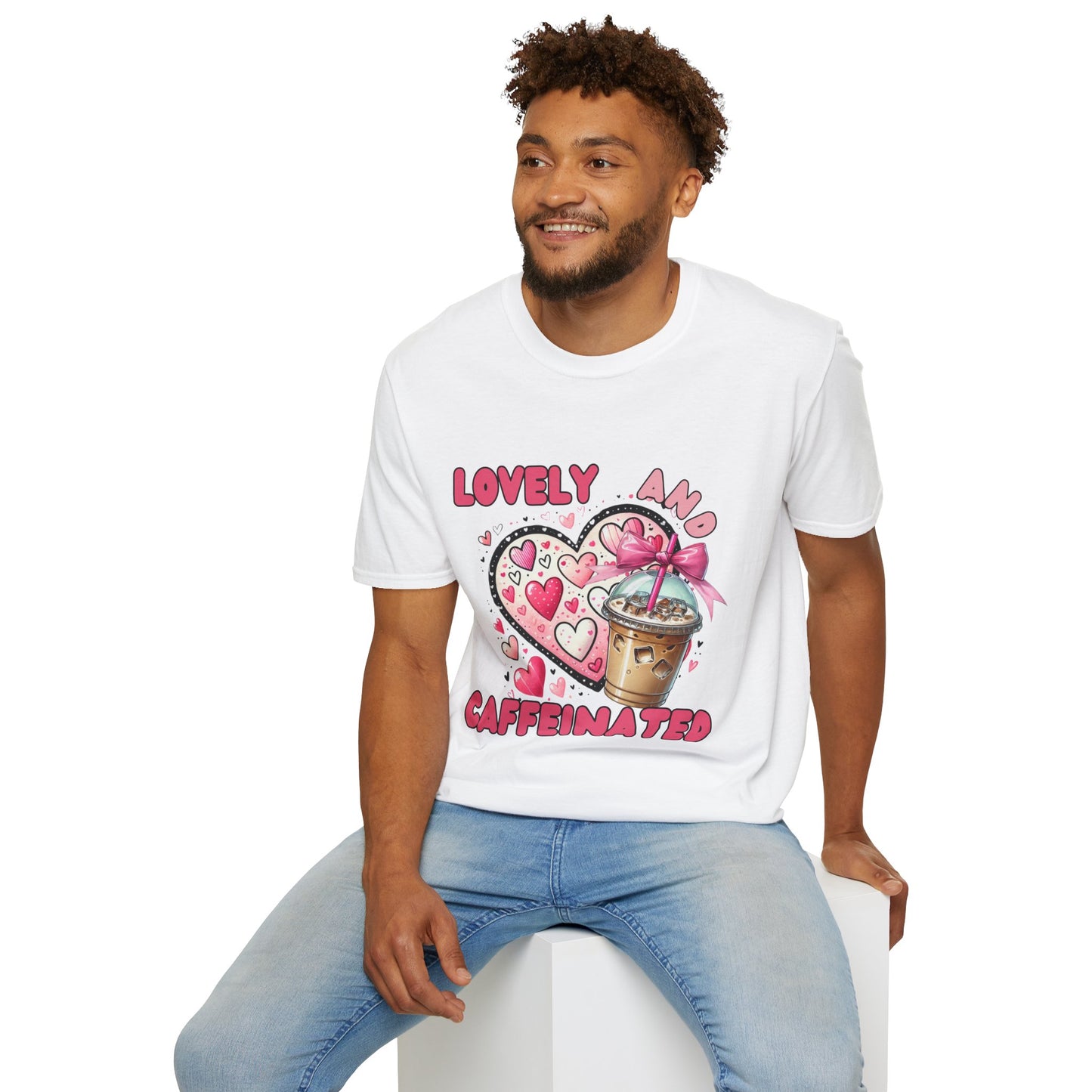 Loved and Caffeinated Valentine's Day T-Shirt