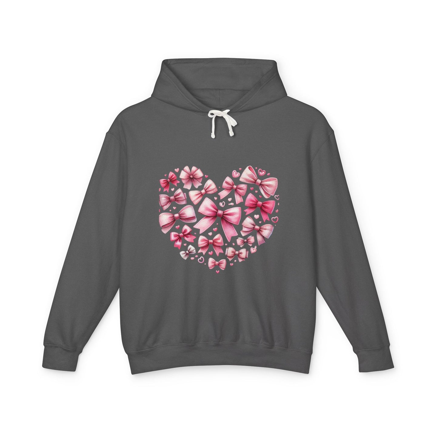 Coquette Valentine's Heart  Unisex Lightweight Hooded Sweatshirt