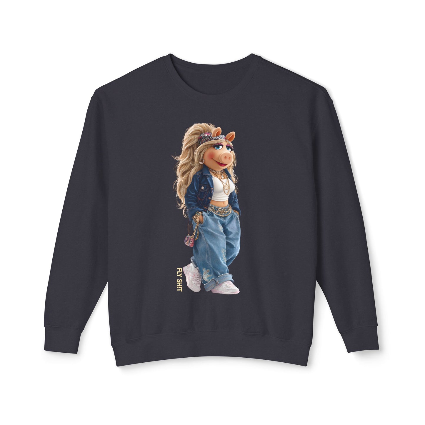 Miss Piggy "Fly Sh!t" Crewneck Sweatshirt — Urban Style