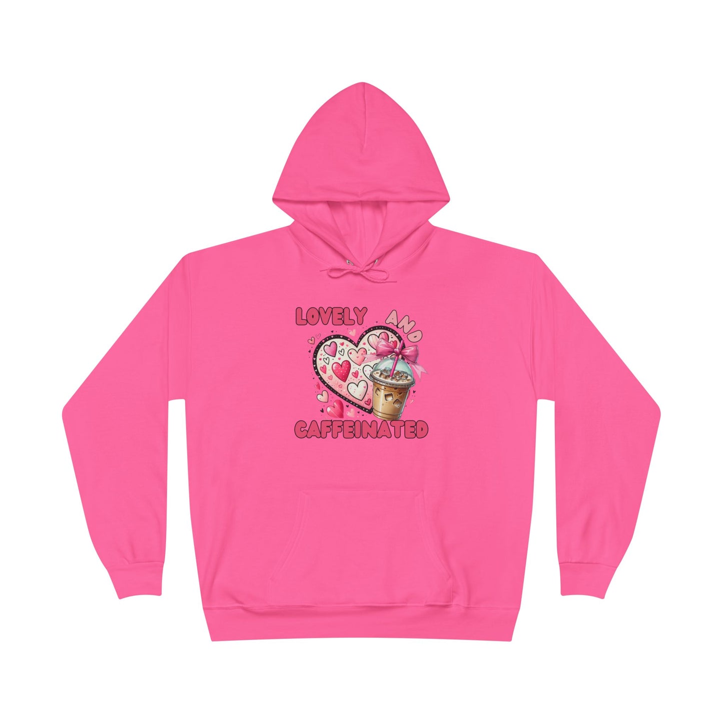 Loved and Caffeinated Valentine's Day Hoodie Sweatshirt