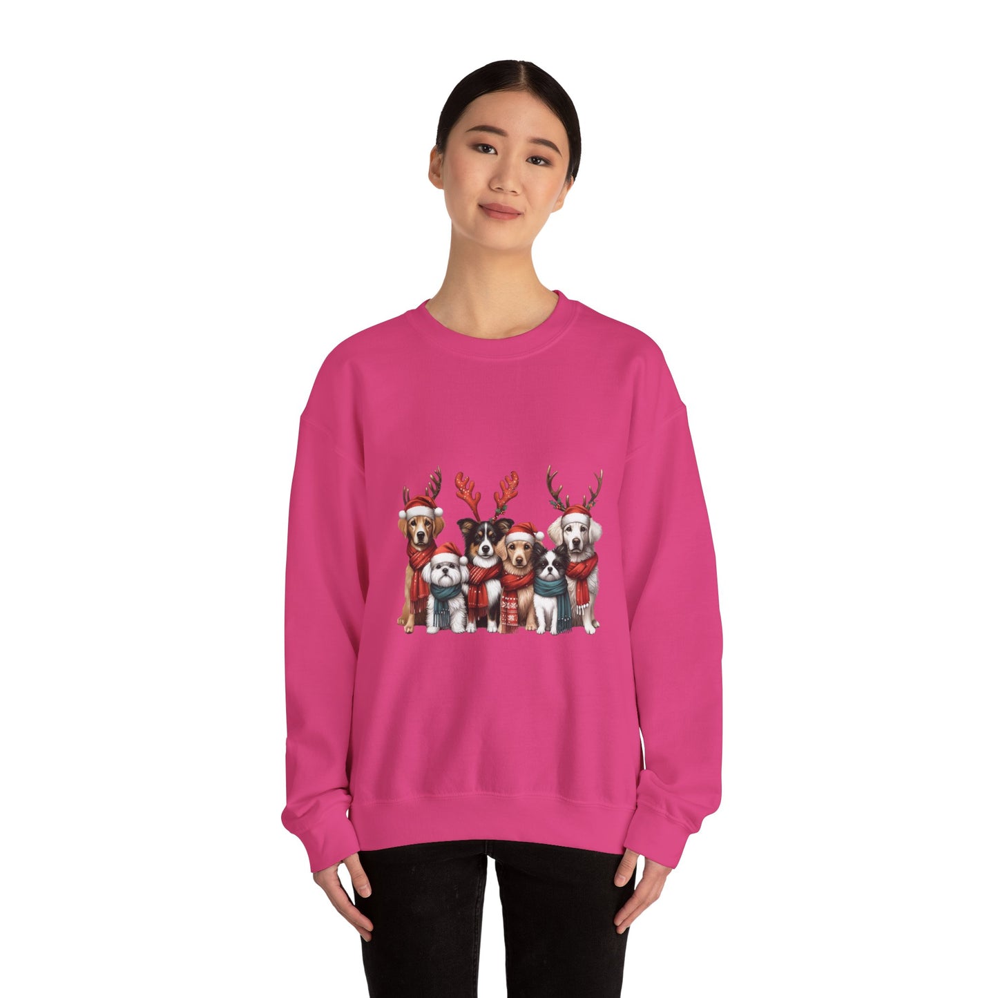 Christmas Dog Sweatshirt Unisex Crewneck