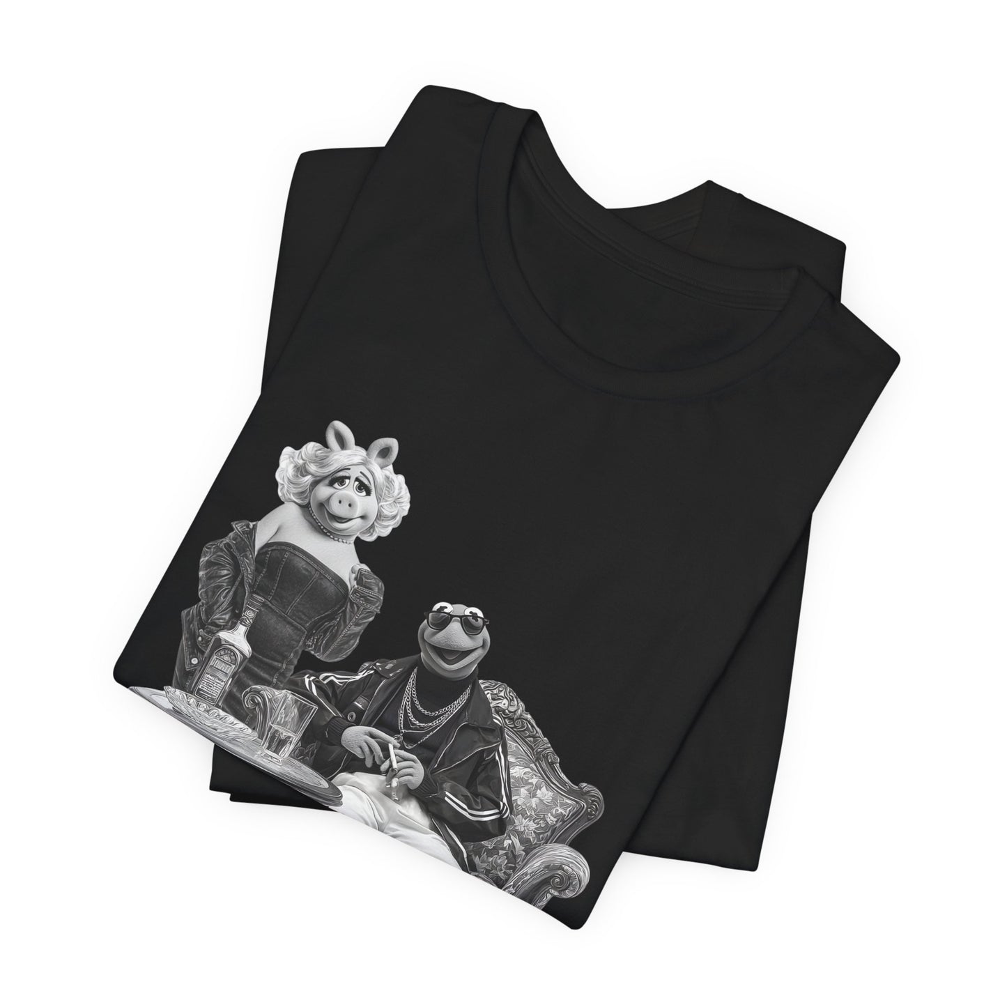Vintage Kermit and Miss Piggy Muppet Couple  Graphic Tee