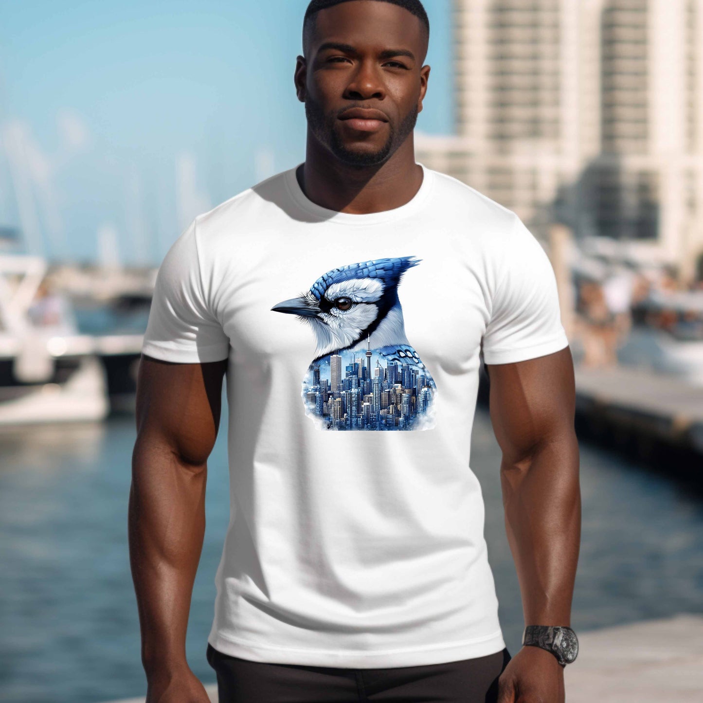 The 6ix Cityscape Blue Jay T-shirt