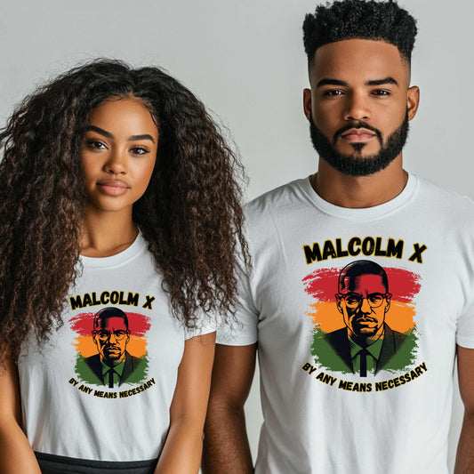 Malcolm X Unisex T-shirt - By Any Means Necessary