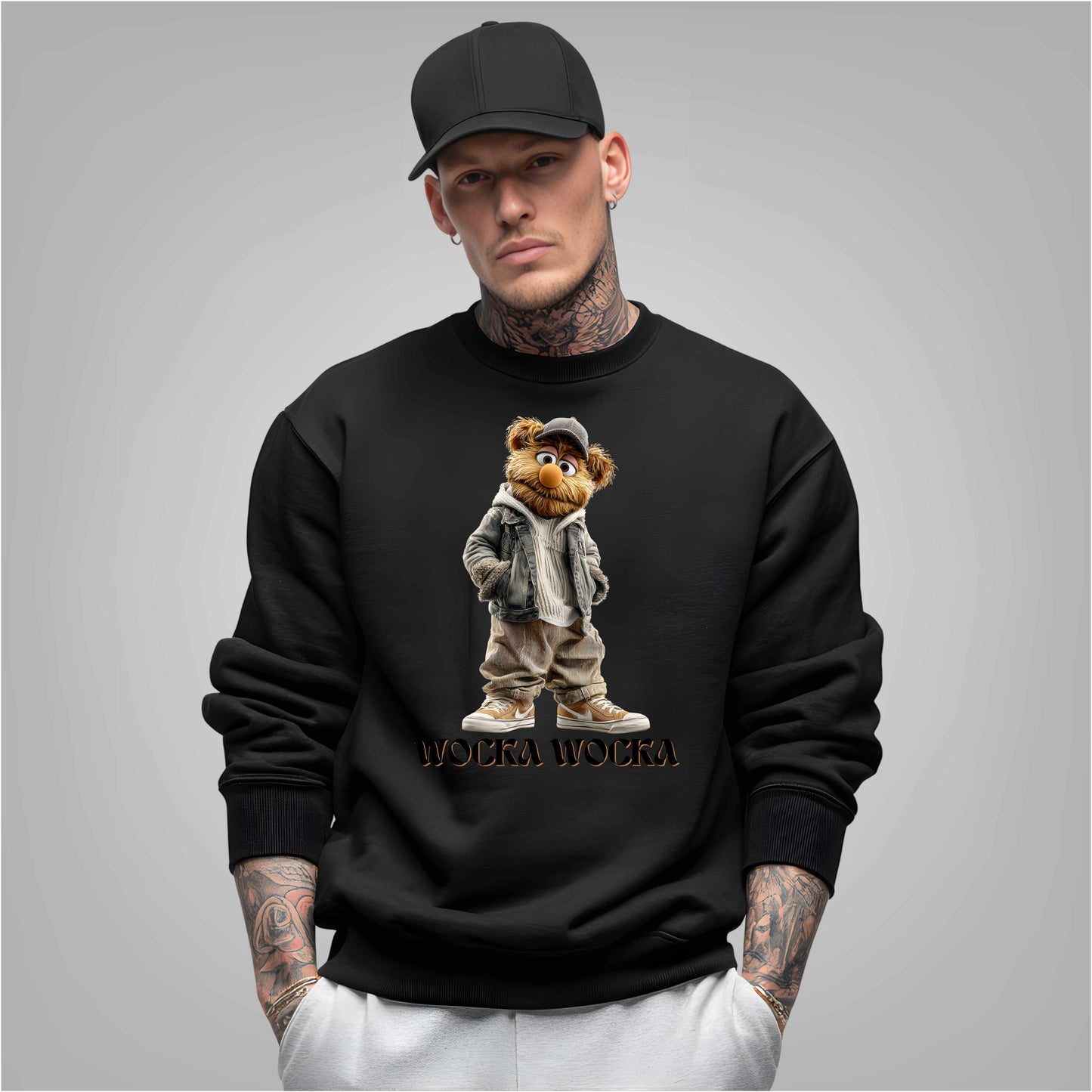 Wocka Wocka Muppet Bear Crewneck Sweatshirt