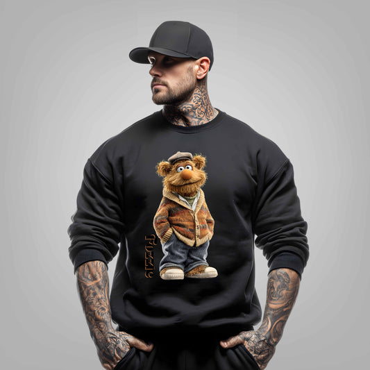 Muppet Fozzie Bear Graphic Crewneck Sweatshirt