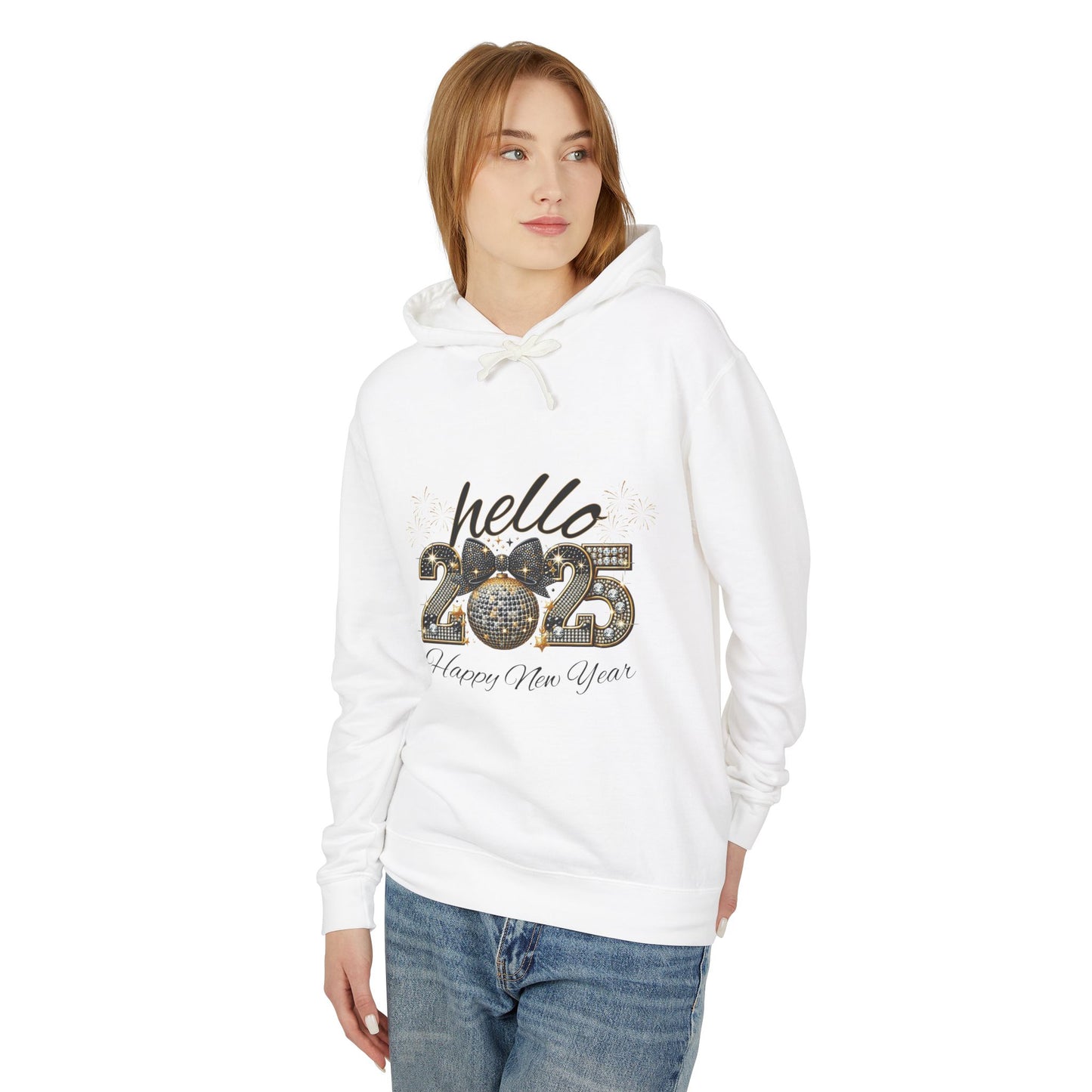 Hello 2025 Unisex Lightweight Hooded Sweatshirt