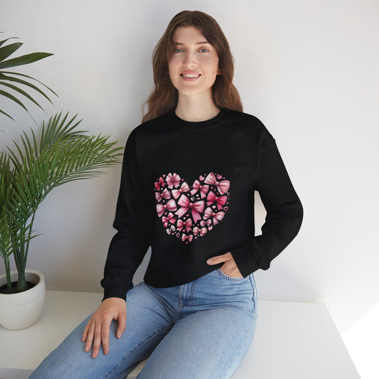 Coquette Valentine's Heart Unisex Heavy Blend™ Crewneck Sweatshirt