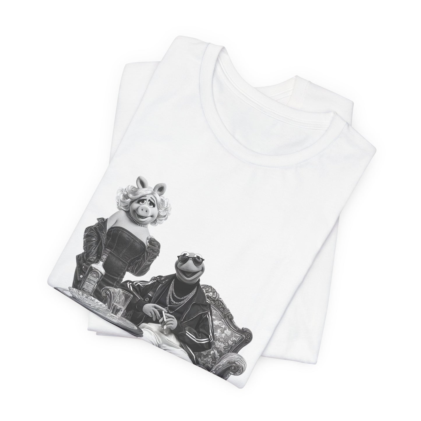 Vintage Kermit and Miss Piggy Muppet Couple  Graphic Tee