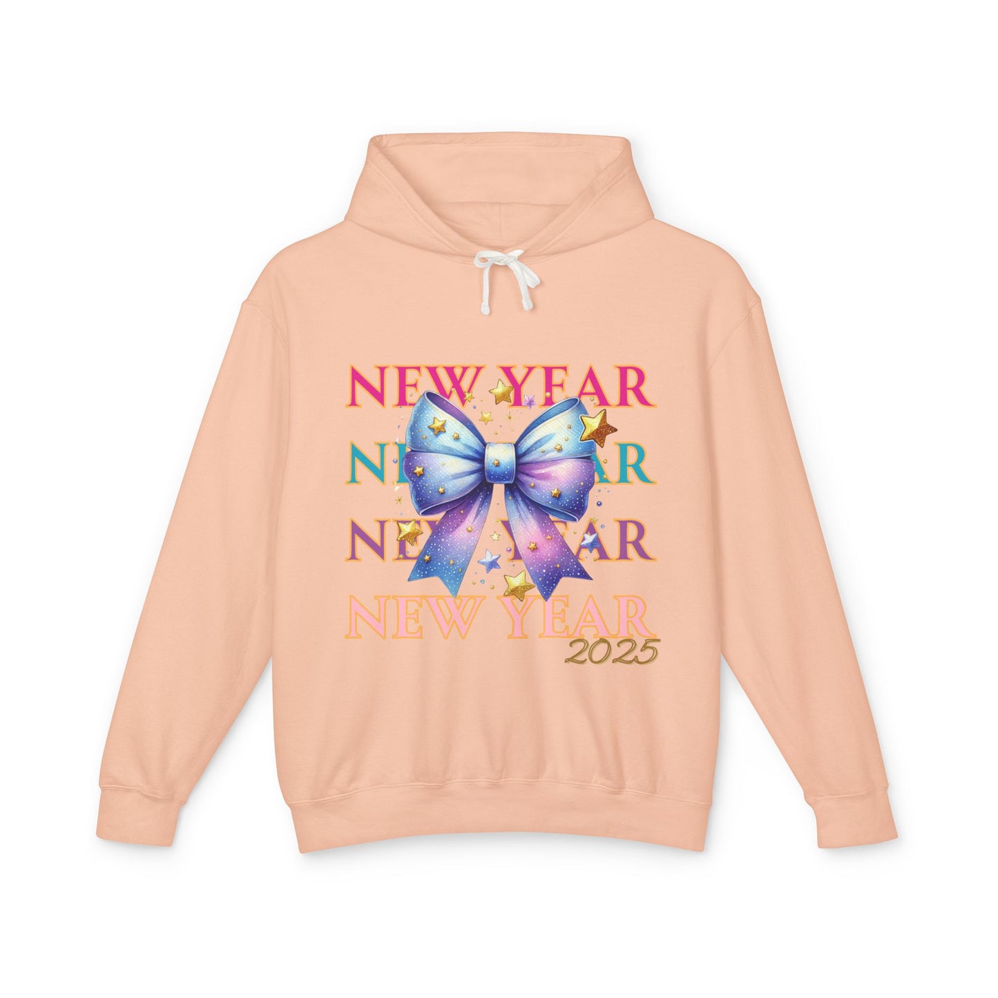 New Years 2025 Unisex Lightweight Hooded Sweatshirt