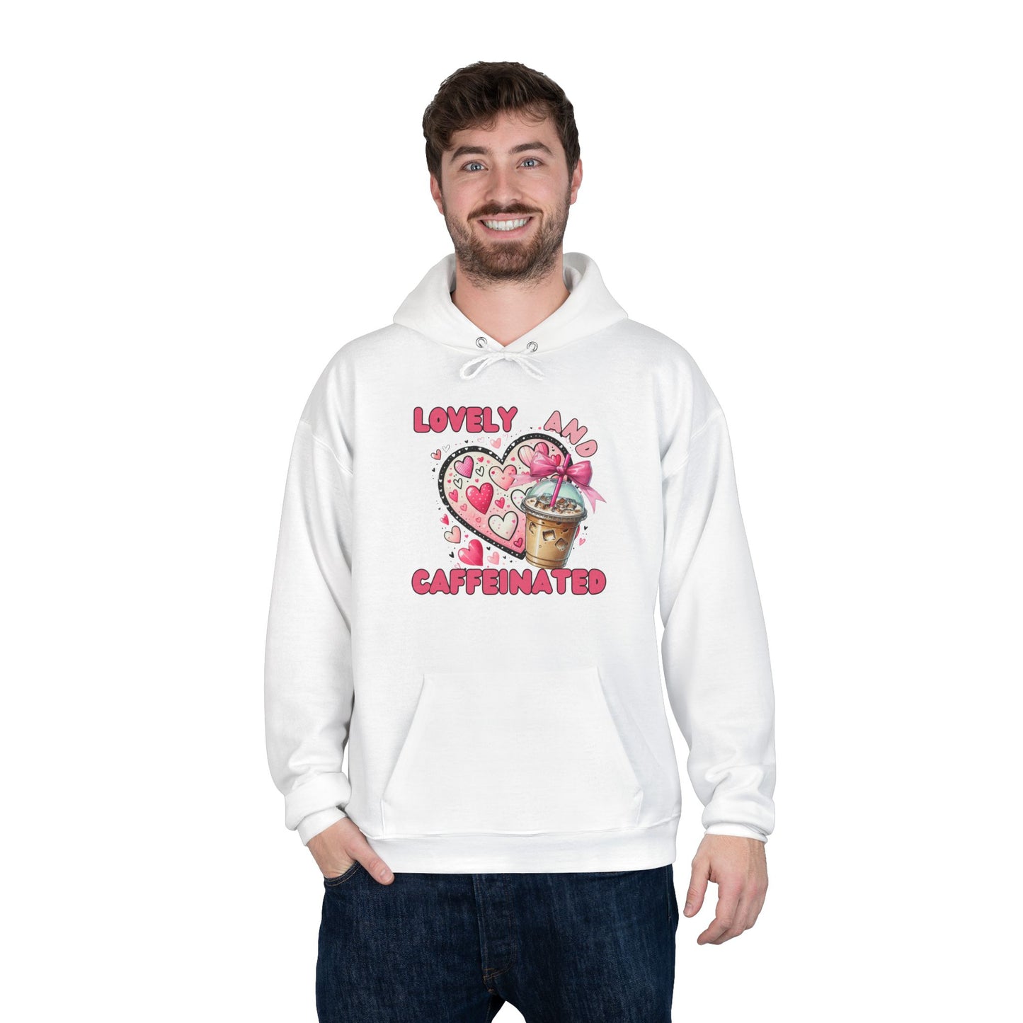 Loved and Caffeinated Valentine's Day Hoodie Sweatshirt