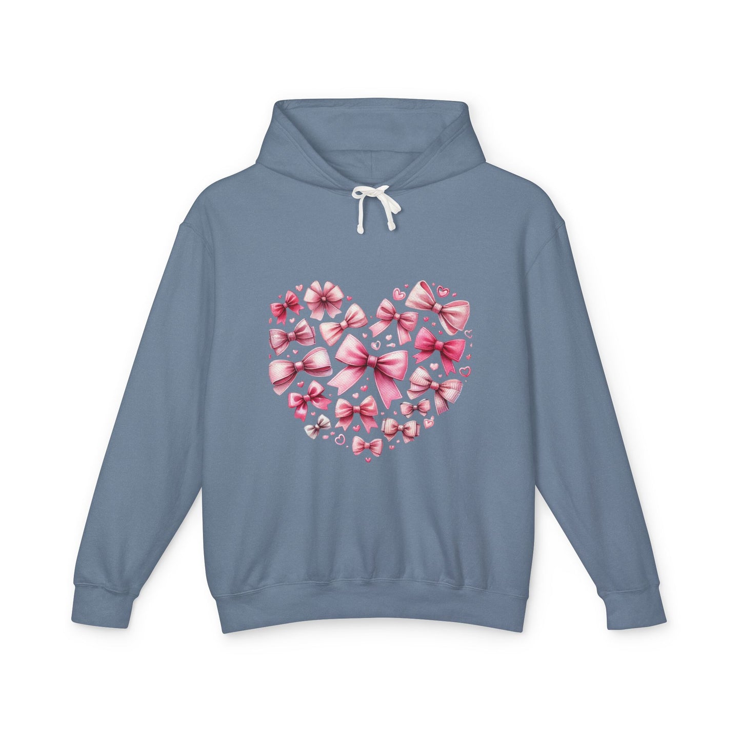 Coquette Valentine's Heart  Unisex Lightweight Hooded Sweatshirt