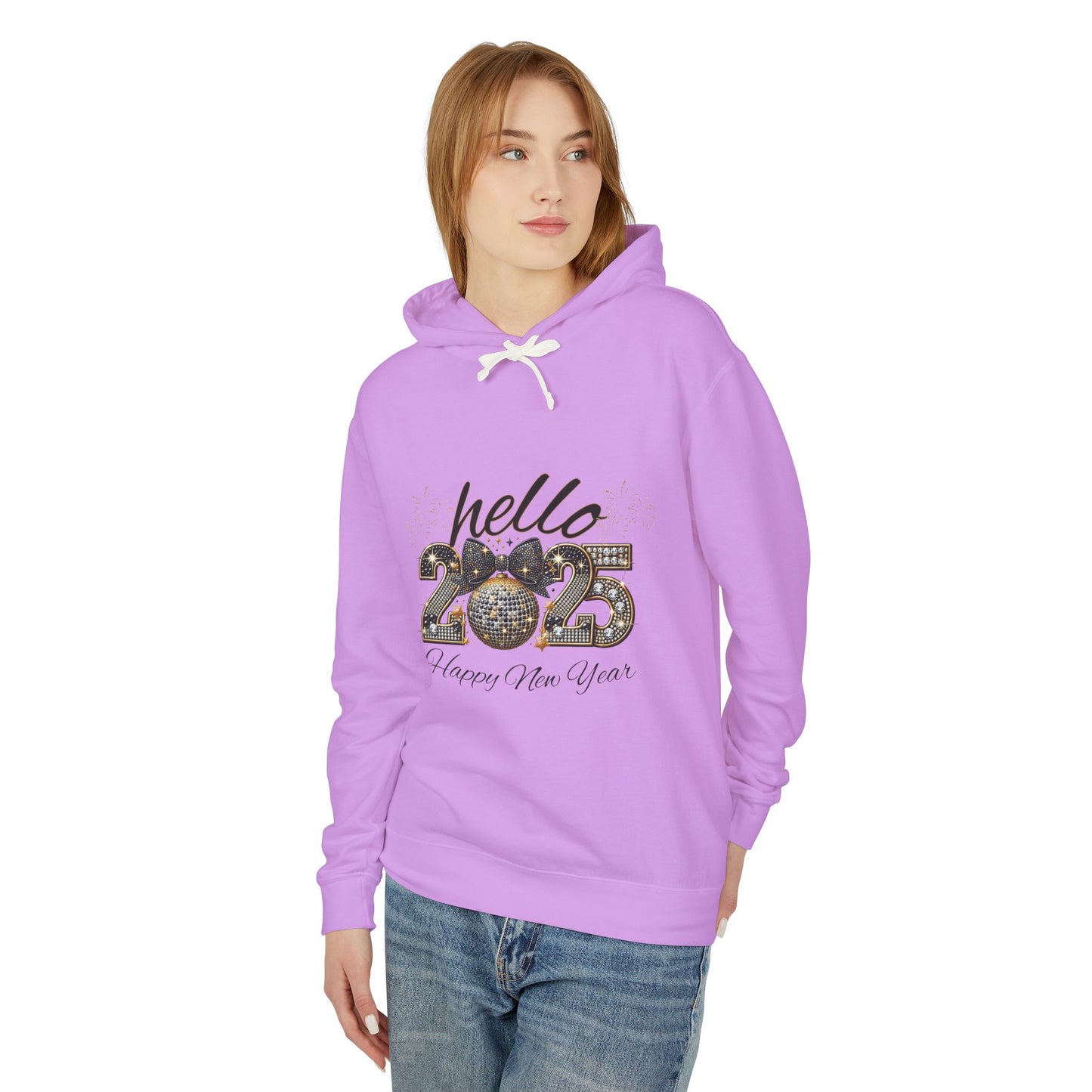 Hello 2025 Unisex Lightweight Hooded Sweatshirt