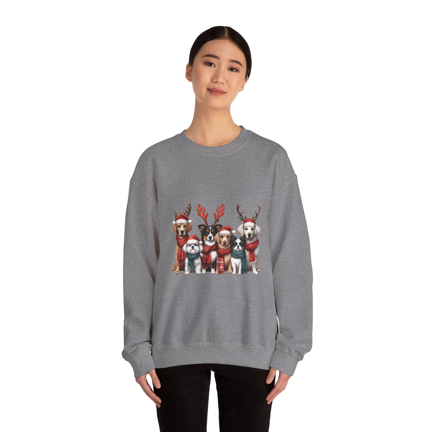 Christmas Dog Sweatshirt Unisex Crewneck