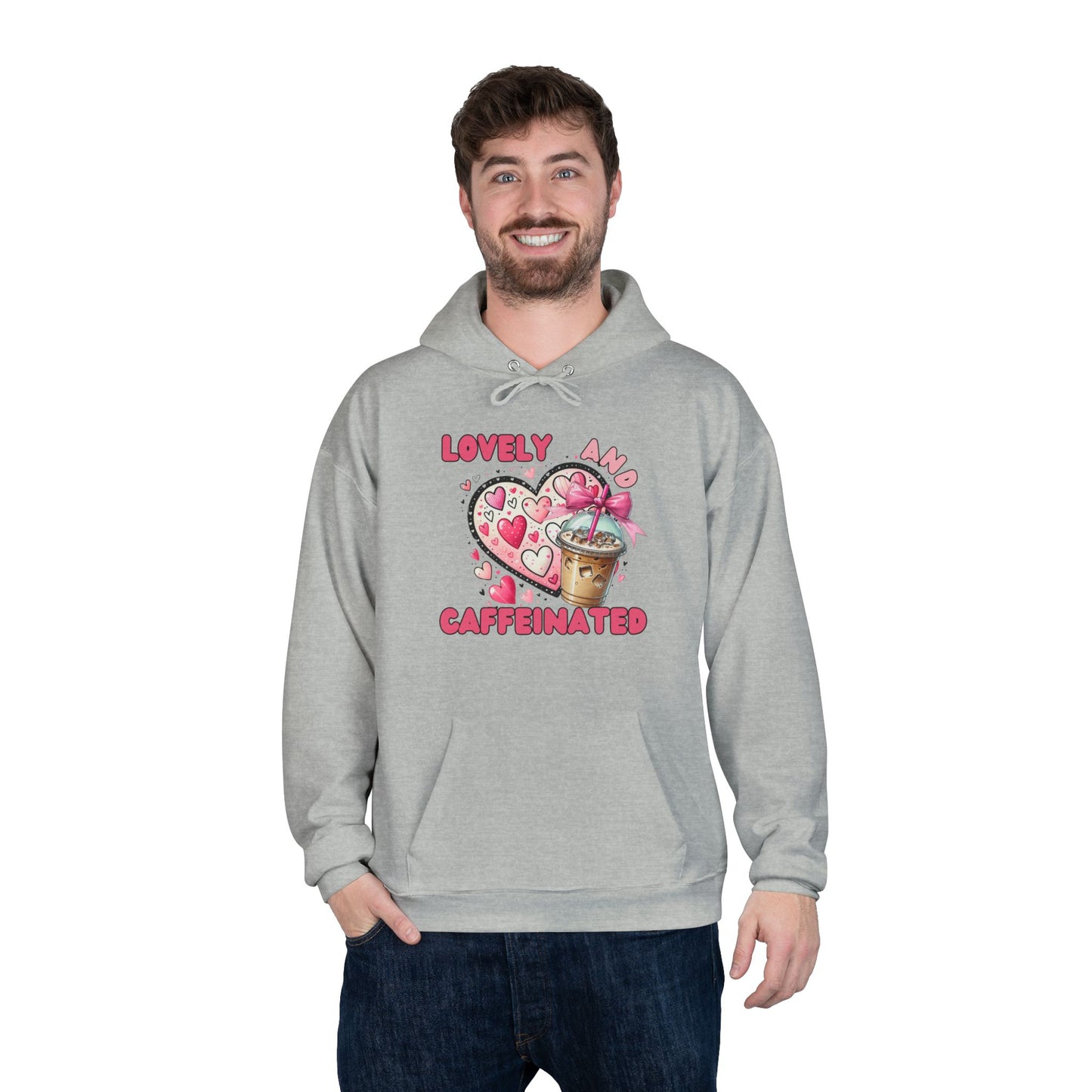 Loved and Caffeinated Valentine's Day Hoodie Sweatshirt