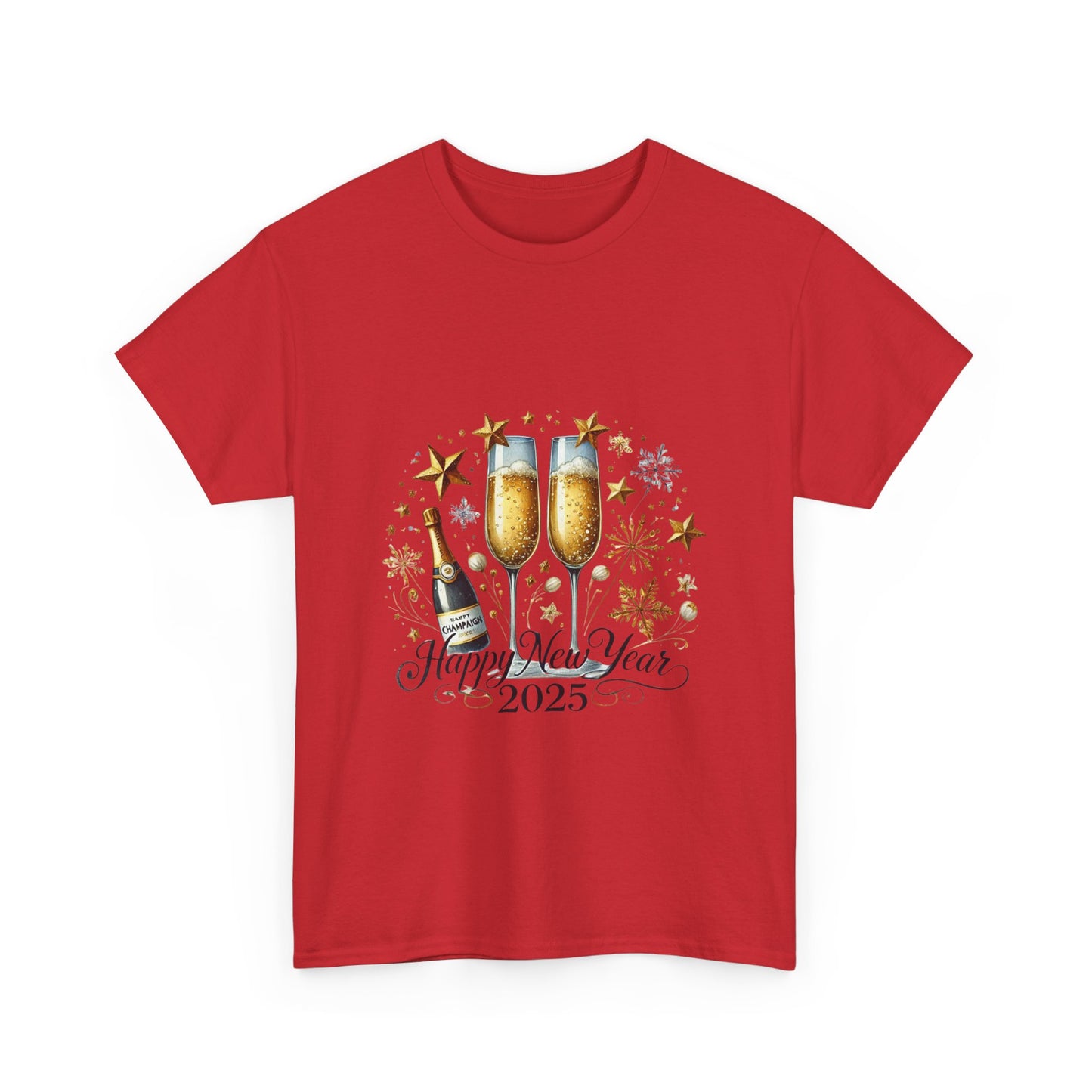 New Years 2025 Champaign Celebration Unisex Heavy Cotton Tee