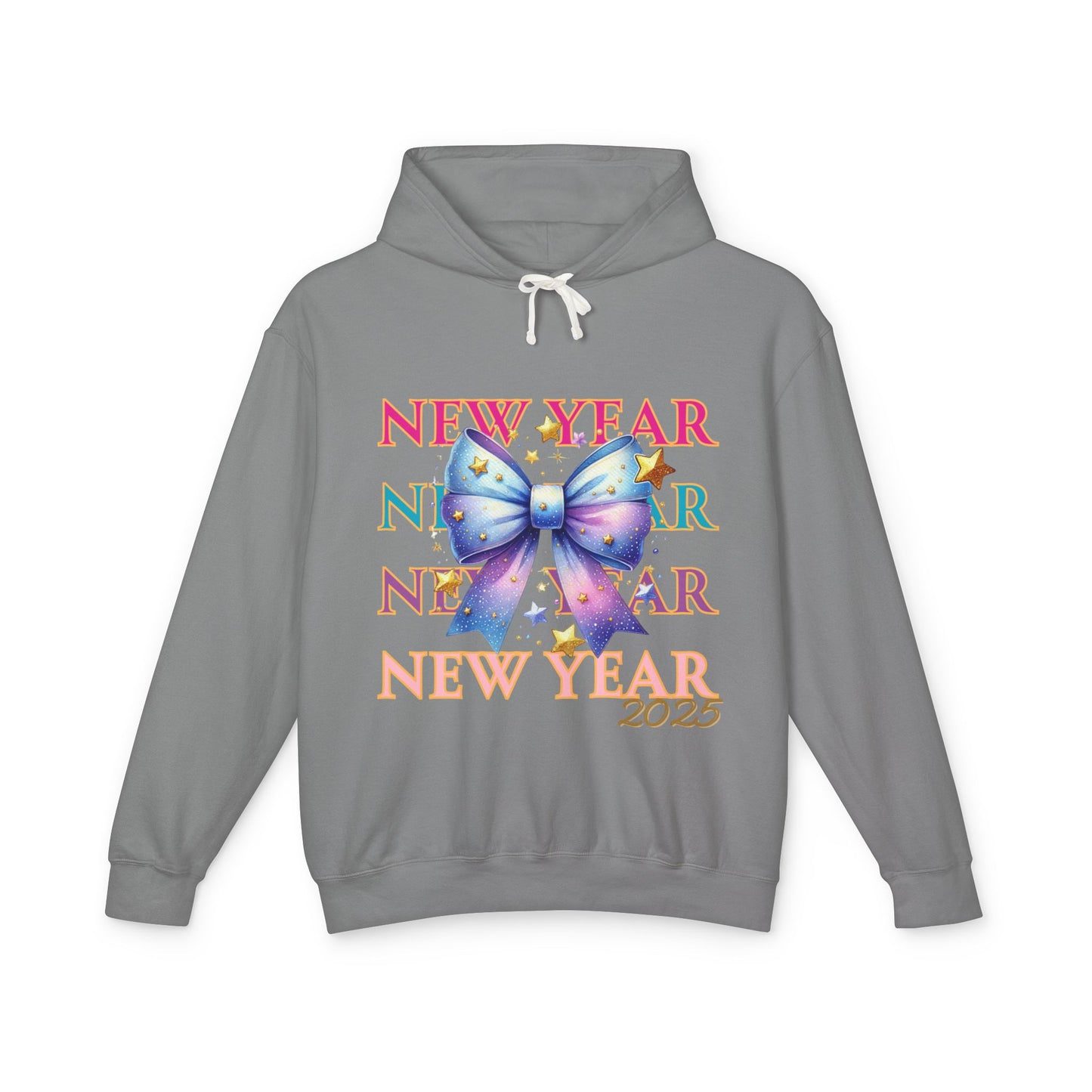 New Years 2025 Unisex Lightweight Hooded Sweatshirt