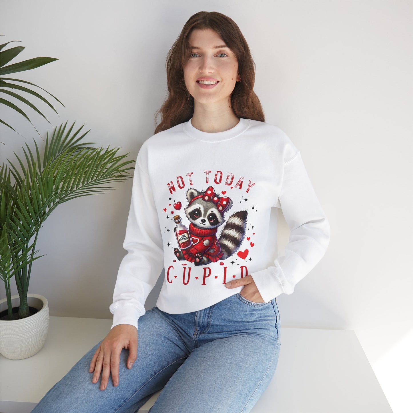 Not Today Cupid Unisex™ Crewneck Sweatshirt