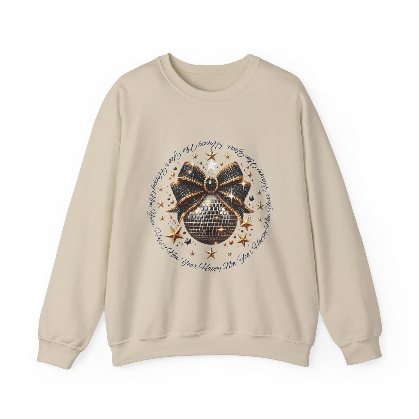 Black and Gold New Years Unisex Heavy Blend™ Crewneck Sweatshirt