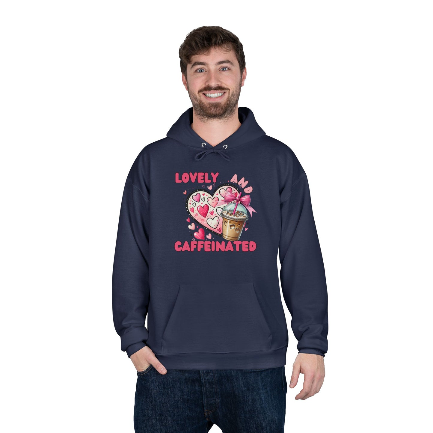 Loved and Caffeinated Valentine's Day Hoodie Sweatshirt