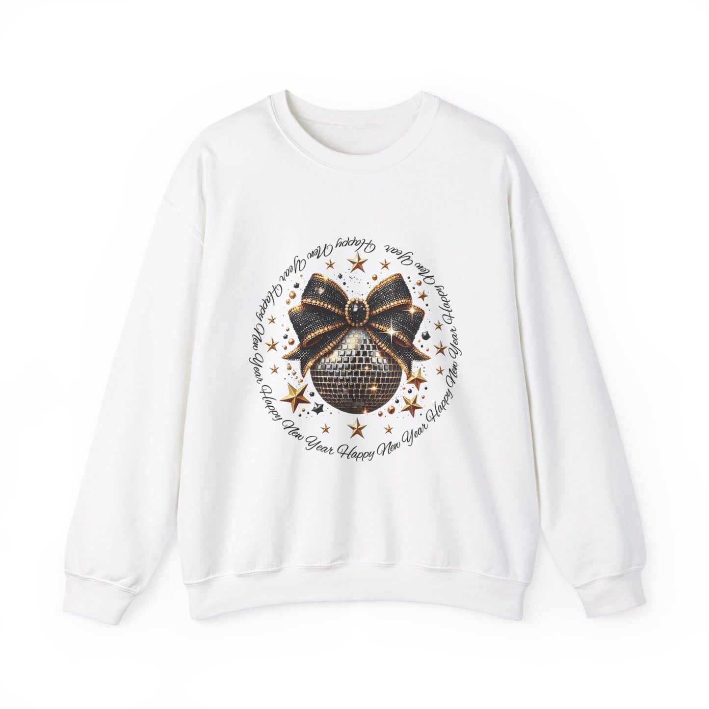 Black and Gold New Years Unisex Heavy Blend™ Crewneck Sweatshirt