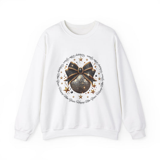 Black and Gold New Years Unisex Heavy Blend™ Crewneck Sweatshirt