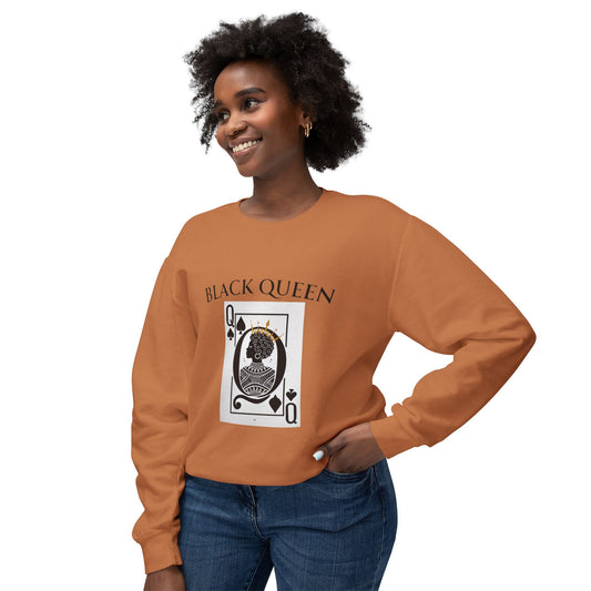 Black Queen Lightweight Crewneck Sweatshirt for Black History Lovers