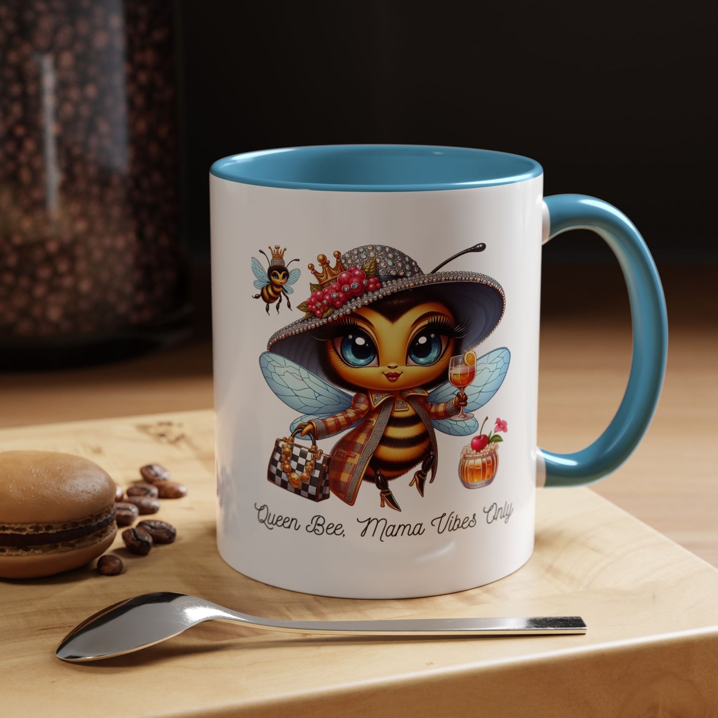 Queen Bee Coffee Mug - Cute Bee Design for Bee Lovers and Moms