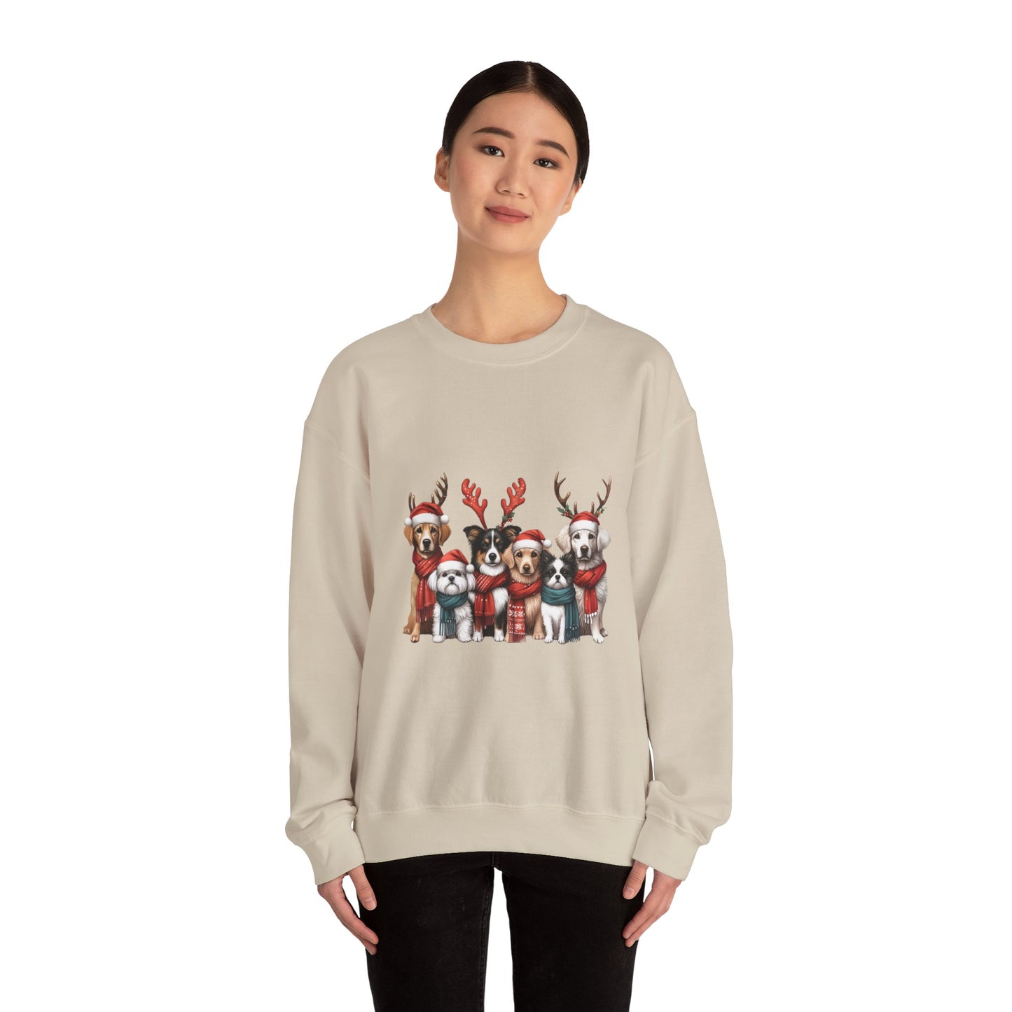 Christmas Dog Sweatshirt Unisex Crewneck